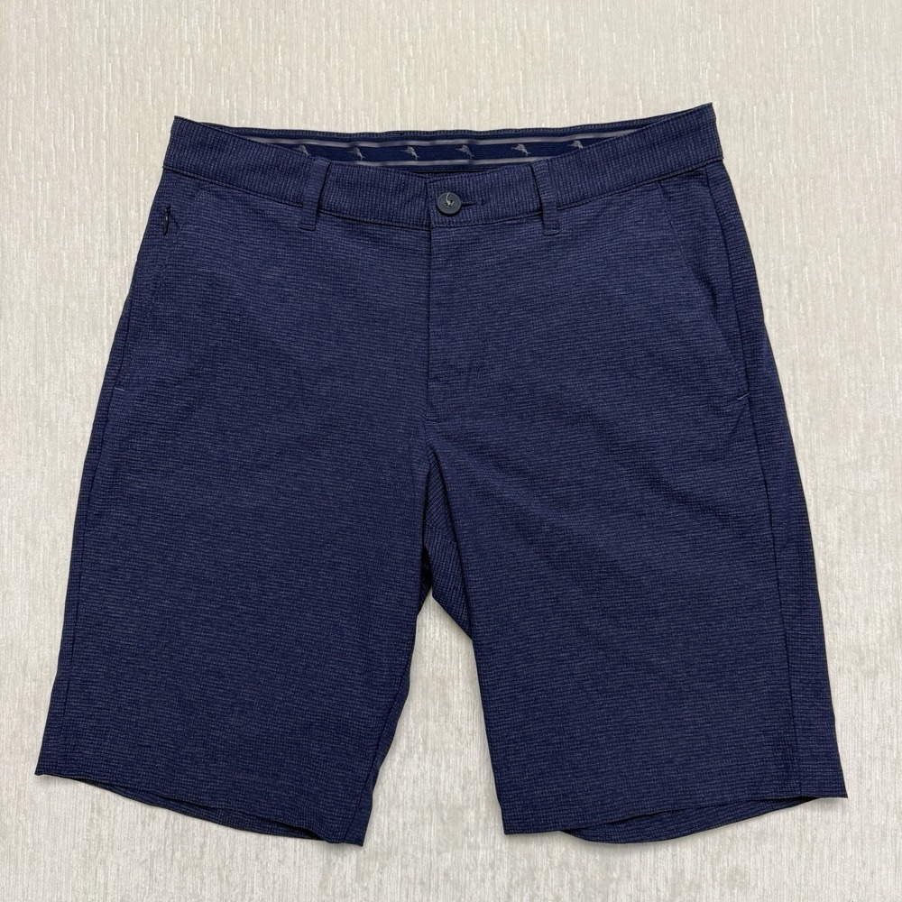 Tommy Bahama Golf Shorts Mens 30 Blue Stretch Performance Logo Leisure Travel